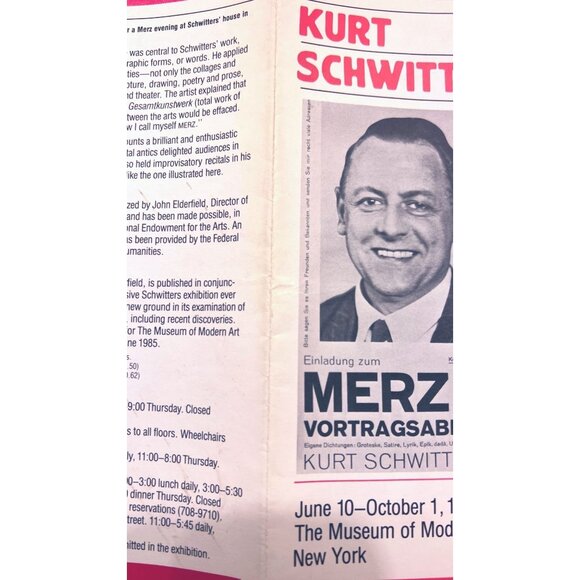 Kurt Schwitters MERZ MoMA Exhibition Brochure 1985 NYC Dada Collage Art - Picture 6 of 7